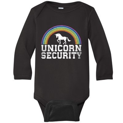 Halloween Mom Adult Costume Unicorn Security Baby Long Sleeve Bodysuit