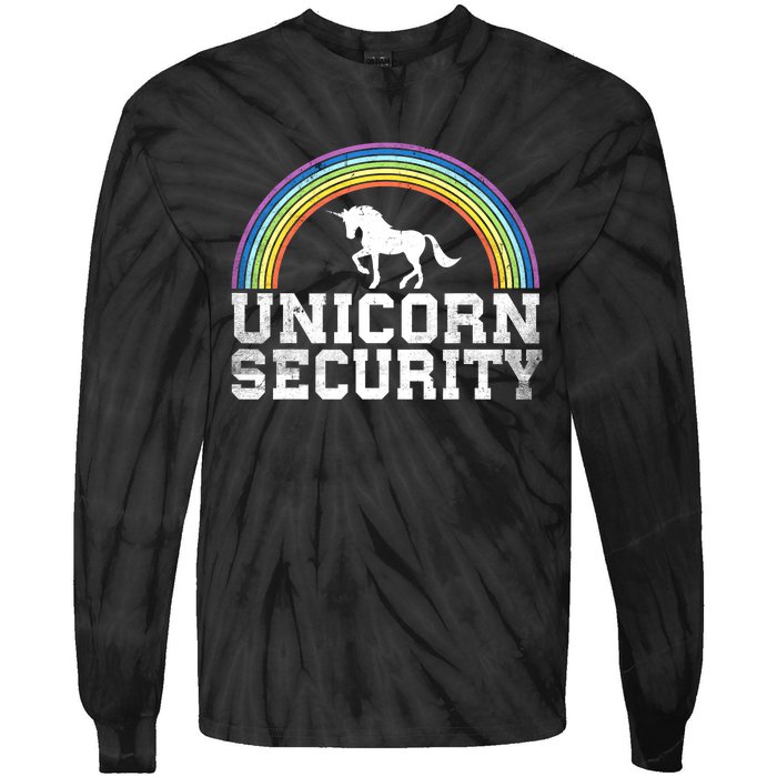 Halloween Mom Adult Costume Unicorn Security Tie-Dye Long Sleeve Shirt