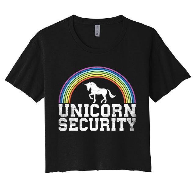 Halloween Mom Adult Costume Unicorn Security Crop Top