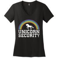 Halloween Mom Adult Costume Unicorn Security Women's V-Neck T-Shirt