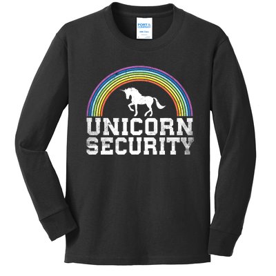 Halloween Mom Adult Costume Unicorn Security Kids Long Sleeve Shirt