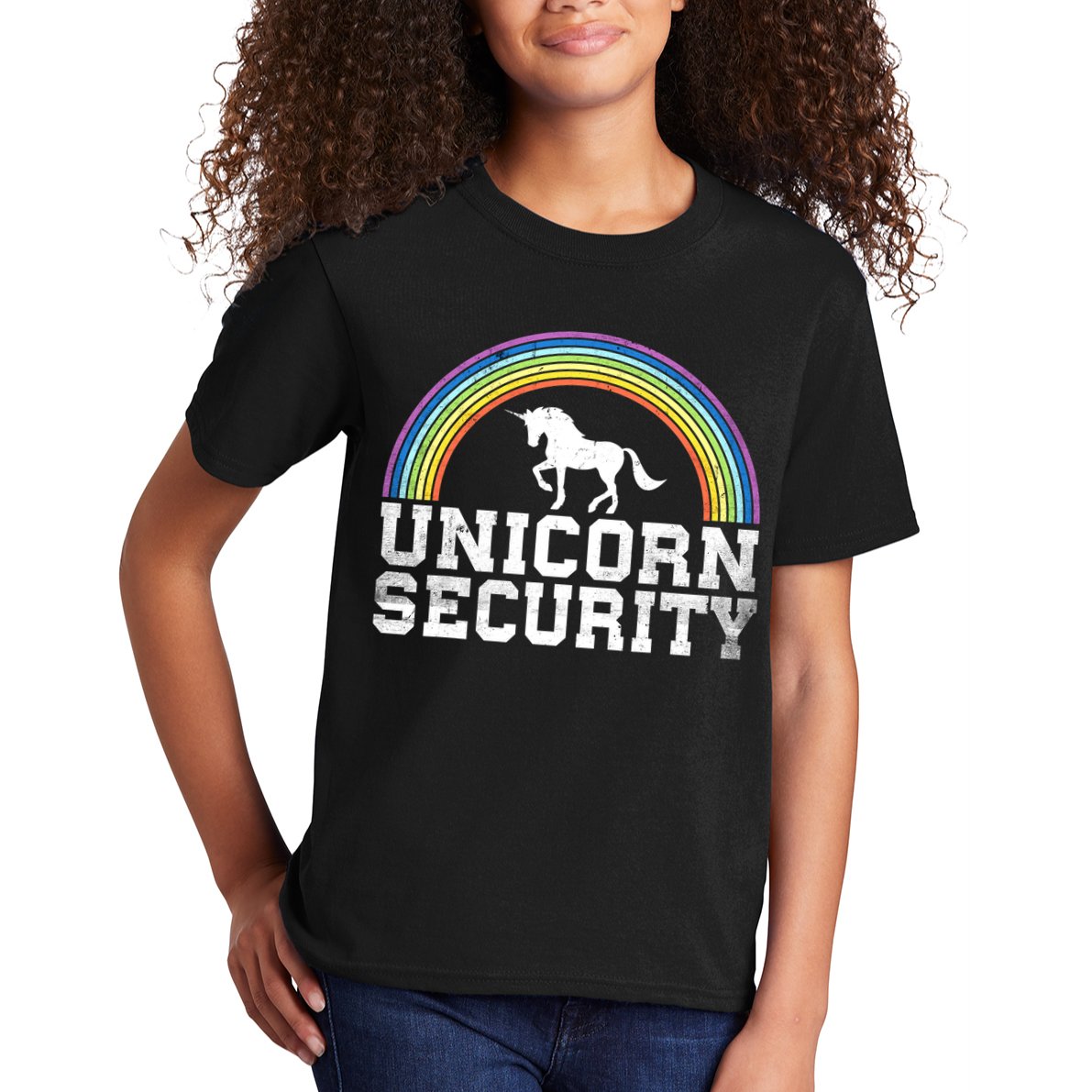 Halloween Mom Adult Costume Unicorn Security Kids T-Shirt