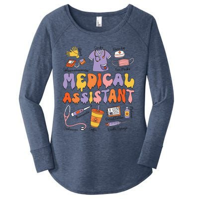 Halloween Medical Assistant Halloween Nurse Healthcare Cma Women's Perfect Tri Tunic Long Sleeve Shirt