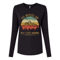 His Mercies Are New Every Morning Bible Verse Christian Womens Cotton Relaxed Long Sleeve T-Shirt