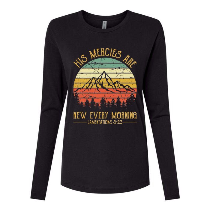 His Mercies Are New Every Morning Bible Verse Christian Womens Cotton Relaxed Long Sleeve T-Shirt