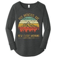 His Mercies Are New Every Morning Bible Verse Christian Women's Perfect Tri Tunic Long Sleeve Shirt