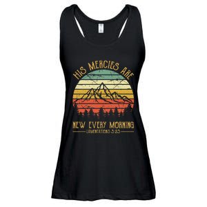 His Mercies Are New Every Morning Bible Verse Christian Ladies Essential Flowy Tank