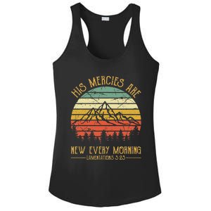 His Mercies Are New Every Morning Bible Verse Christian Ladies PosiCharge Competitor Racerback Tank