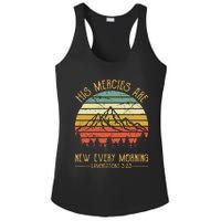 His Mercies Are New Every Morning Bible Verse Christian Ladies PosiCharge Competitor Racerback Tank