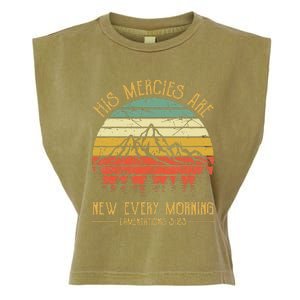 His Mercies Are New Every Morning Bible Verse Christian Garment-Dyed Women's Muscle Tee