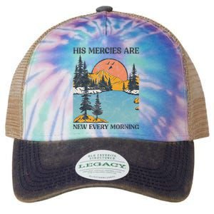 His Mercies Are New Every Morning Bible Verse Christian Legacy Tie Dye Trucker Hat