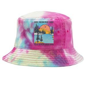 His Mercies Are New Every Morning Bible Verse Christian Tie-Dyed Bucket Hat