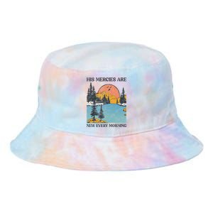 His Mercies Are New Every Morning Bible Verse Christian Tie Dye Newport Bucket Hat