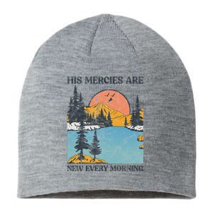 His Mercies Are New Every Morning Bible Verse Christian Sustainable Beanie