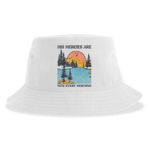 His Mercies Are New Every Morning Bible Verse Christian Sustainable Bucket Hat