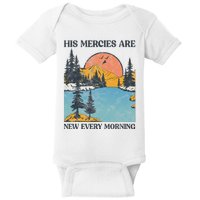 His Mercies Are New Every Morning Bible Verse Christian Baby Bodysuit