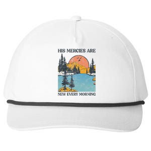 His Mercies Are New Every Morning Bible Verse Christian Snapback Five-Panel Rope Hat