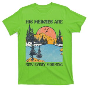 His Mercies Are New Every Morning Bible Verse Christian T-Shirt