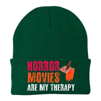 Horror Movies Are My Therapy Movie Fan Horror Movies Knit Cap Winter Beanie