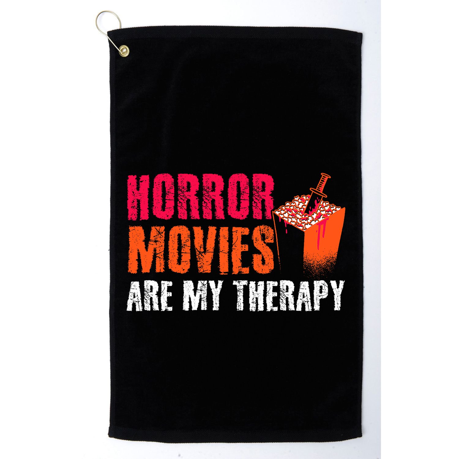 Horror Movies Are My Therapy Movie Fan Horror Movies Golf Towel