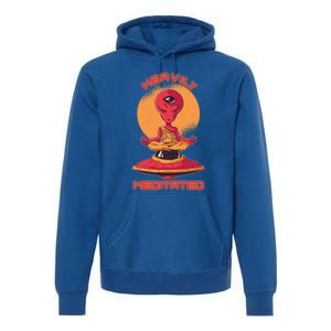 Heavily Meditated Alien Meditation Great Gift Premium Hoodie