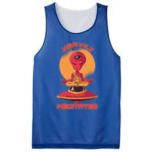 Heavily Meditated Alien Meditation Great Gift Mesh Reversible Basketball Jersey Tank