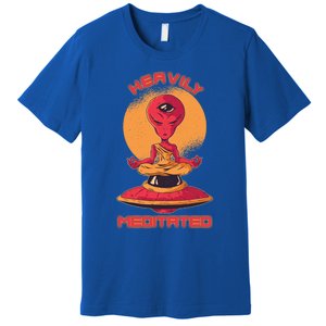 Heavily Meditated Alien Meditation Great Gift Premium T-Shirt