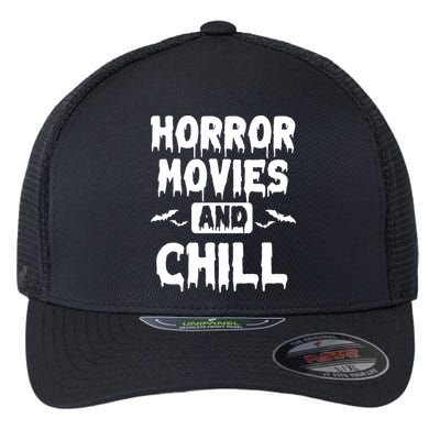 Horror Movies And Chill Flexfit Unipanel Trucker Cap
