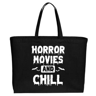 Horror Movies And Chill Cotton Canvas Jumbo Tote