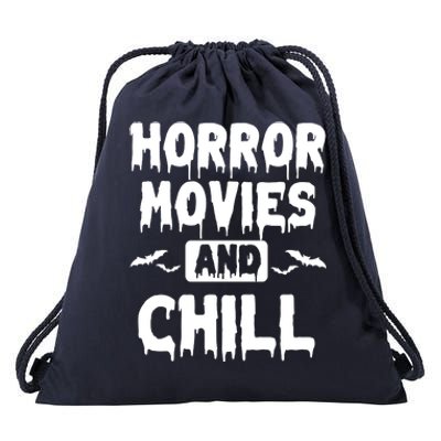 Horror Movies And Chill Drawstring Bag