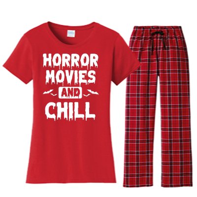 Horror Movies And Chill Women's Flannel Pajama Set