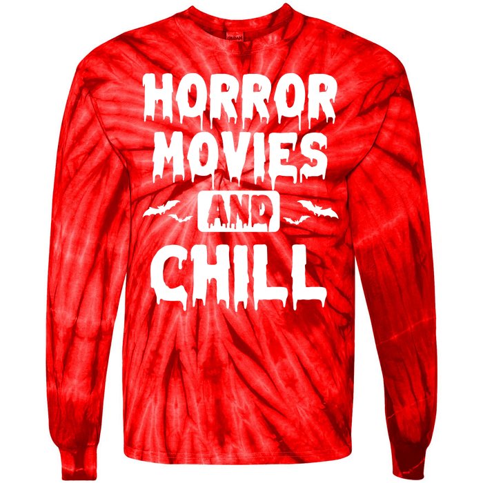 Horror Movies And Chill Tie-Dye Long Sleeve Shirt