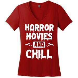 Horror Movies And Chill Women's V-Neck T-Shirt