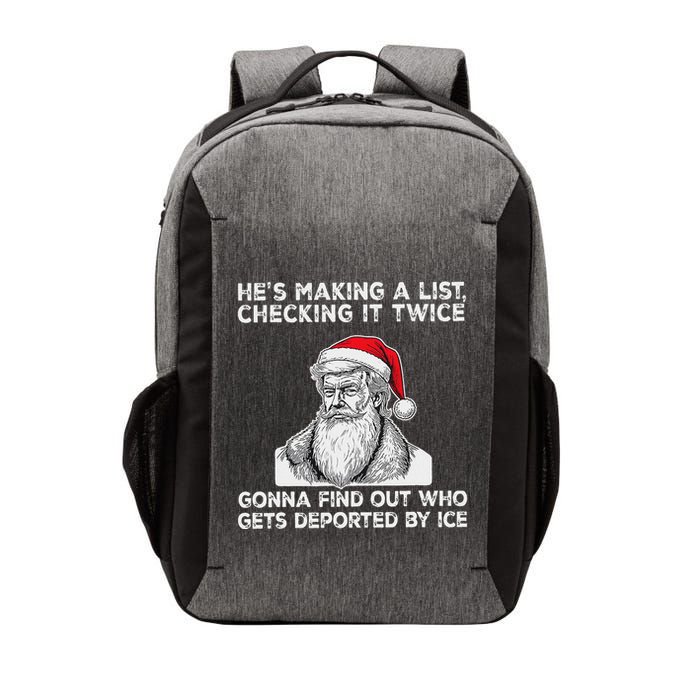 HeS Making A List Checking It Twice Gonna Find Out Who Gets Vector Backpack