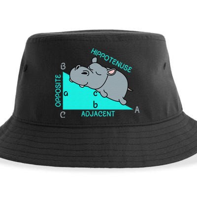 Hippo Math Analytical Funny Sarcasm Humor Teacher Sustainable Bucket Hat