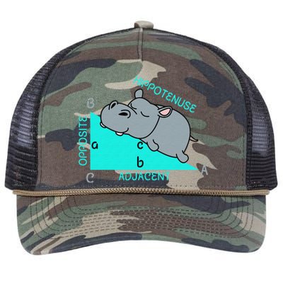 Hippo Math Analytical Funny Sarcasm Humor Teacher Retro Rope Trucker Hat Cap