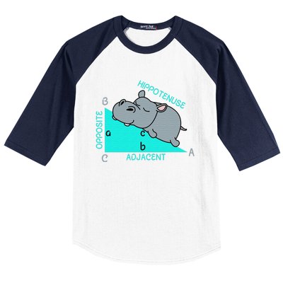 Hippo Math Analytical Funny Sarcasm Humor Teacher Baseball Sleeve Shirt