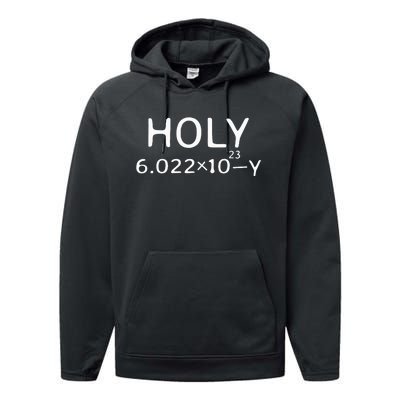 Holy Moley Avogadro Mole Carbon Chemistry Performance Fleece Hoodie