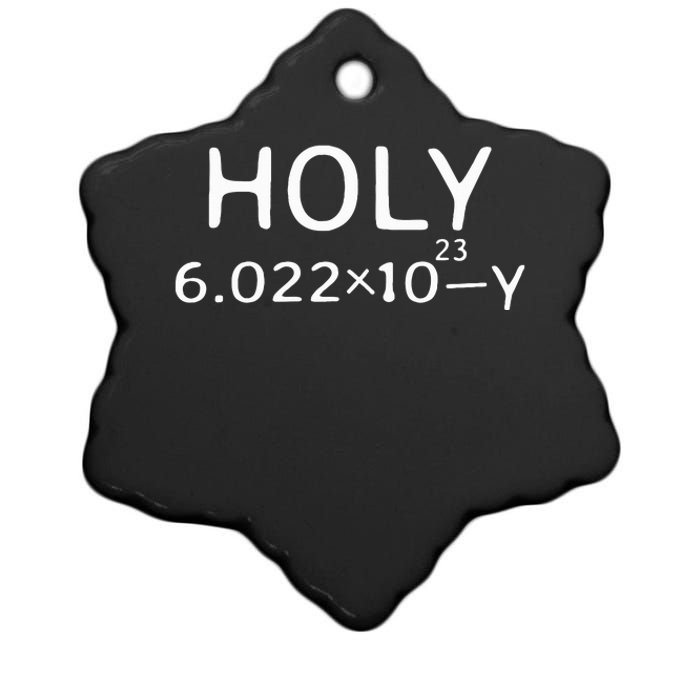 Holy Moley Avogadro Mole Carbon Chemistry Ceramic Star Ornament