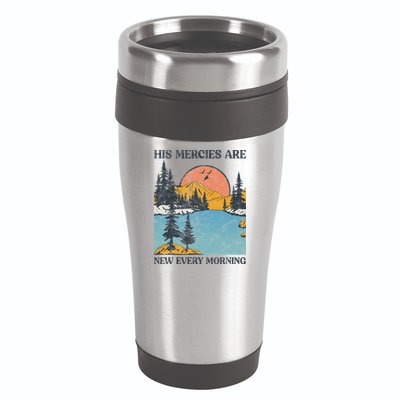 His Mercies Are New Every Morning Bible Verse Christian 16oz Travel Tumbler