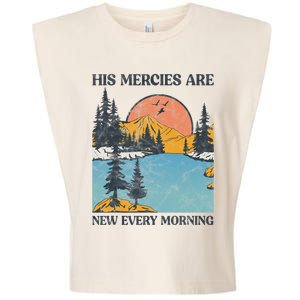 His Mercies Are New Every Morning Bible Verse Christian Garment-Dyed Women's Muscle Tee