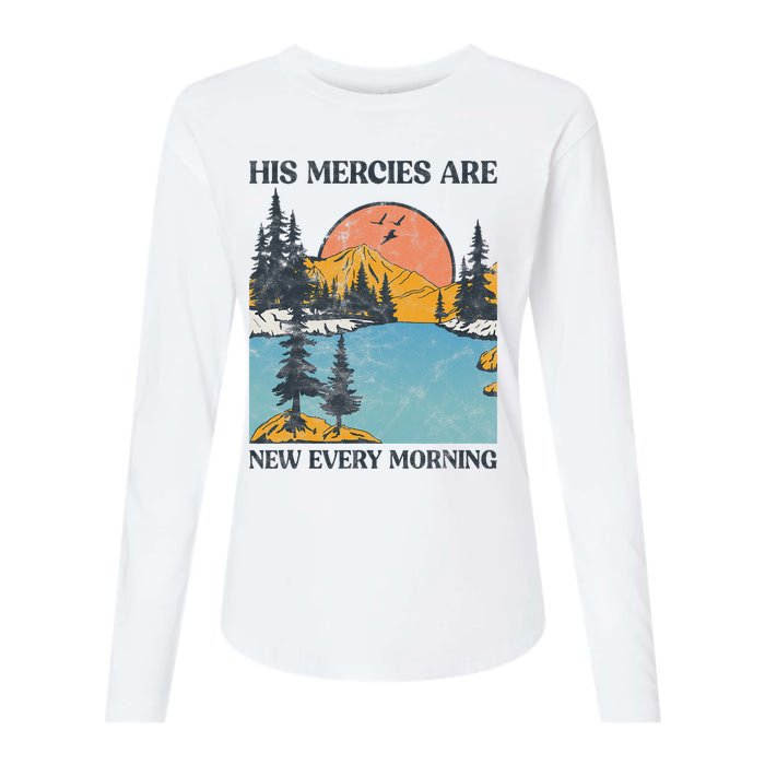 His Mercies Are New Every Morning Bible Verse Christian Womens Cotton Relaxed Long Sleeve T-Shirt