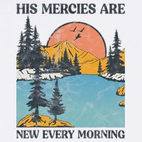 His Mercies Are New Every Morning Bible Verse Christian Cooling Performance Crew T-Shirt