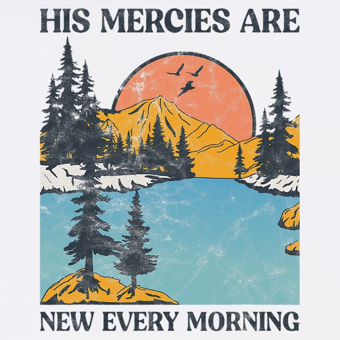 His Mercies Are New Every Morning Bible Verse Christian Cooling Performance Crew T-Shirt