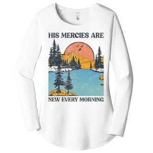 His Mercies Are New Every Morning Bible Verse Christian Women's Perfect Tri Tunic Long Sleeve Shirt