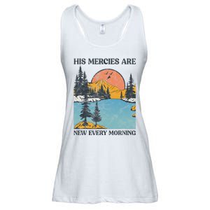 His Mercies Are New Every Morning Bible Verse Christian Ladies Essential Flowy Tank