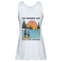 His Mercies Are New Every Morning Bible Verse Christian Ladies Essential Flowy Tank