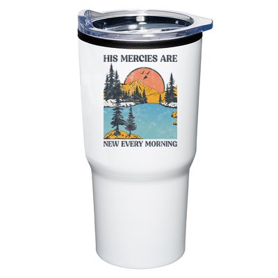 His Mercies Are New Every Morning Bible Verse Christian Tumbler