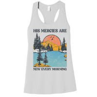 His Mercies Are New Every Morning Bible Verse Christian Women's Racerback Tank