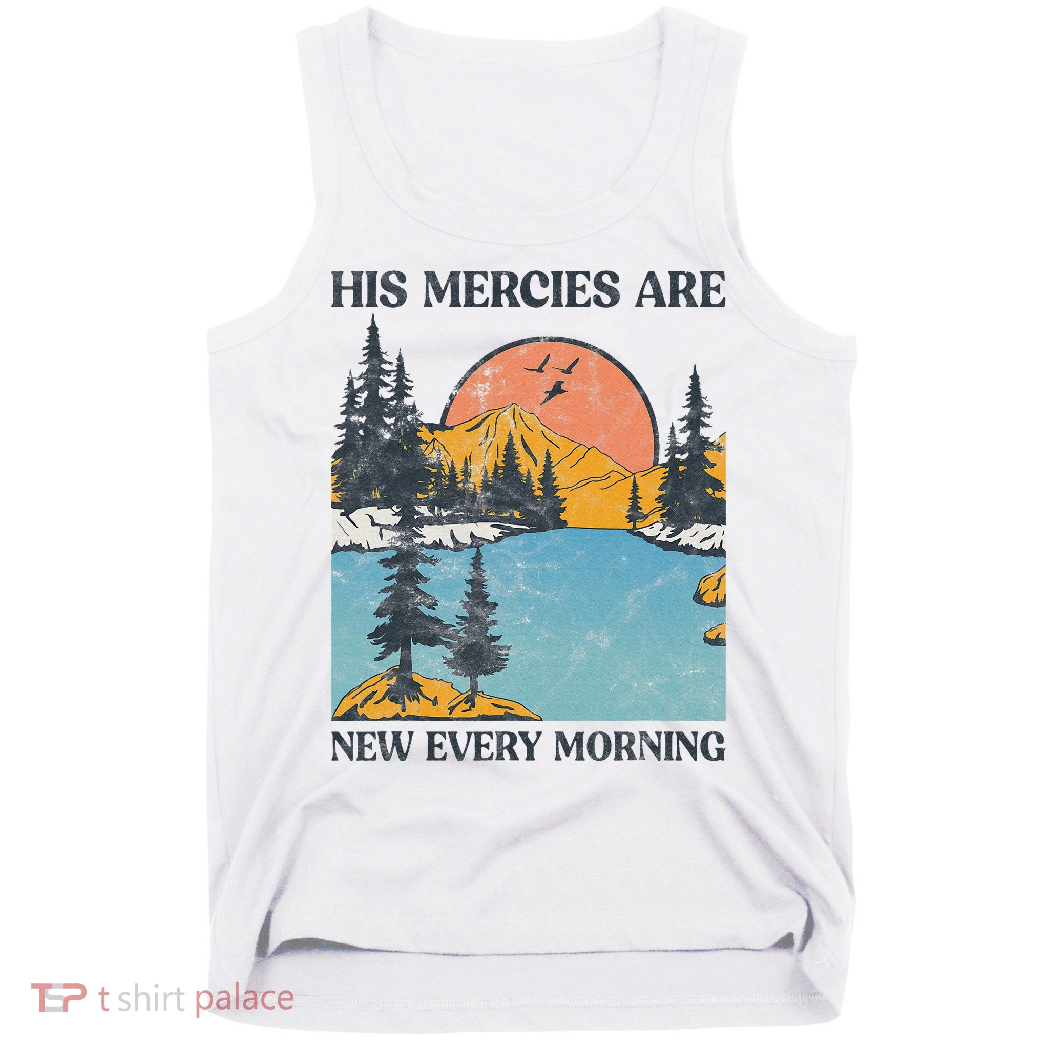His Mercies Are New Every Morning Bible Verse Christian Tank Top